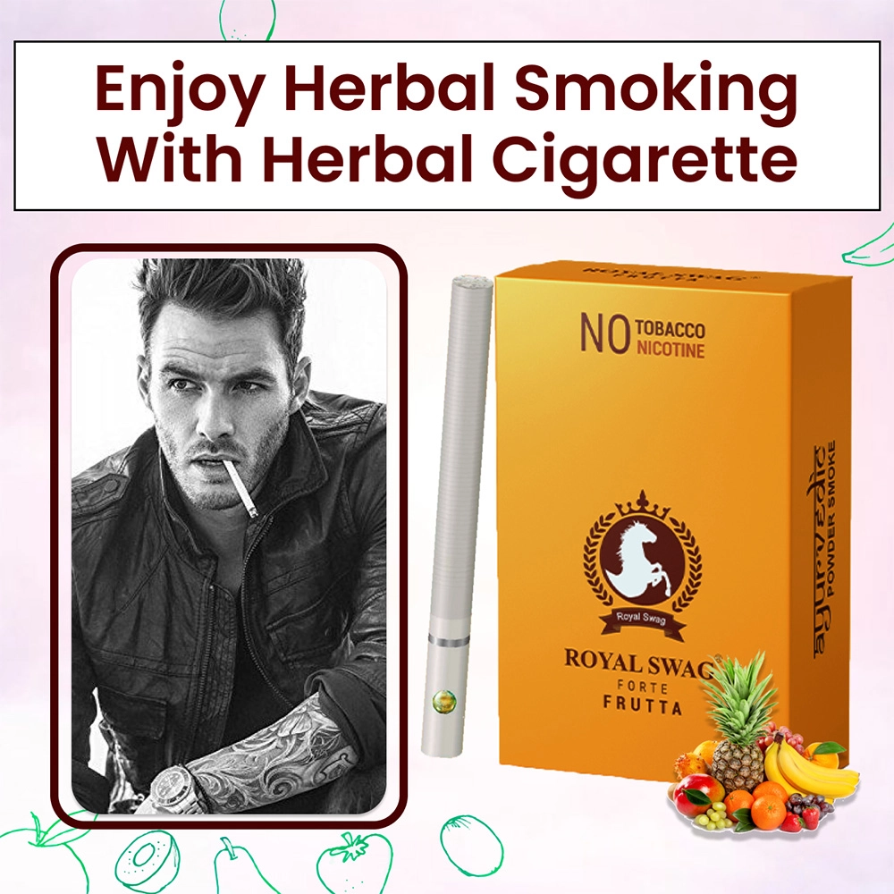 Royal Swag Herbal Cigarettes 100% Tobacco Free and Nicotine Free Frutta Flavour (20 Sticks/Box) - Image 4